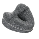 Coussin orthopédique en coton pour les jambes avec mousse à mémoire 23 x 13 x 25 cm Forme creuse en cœur Sommeil latéral Soulagement des genoux 4
