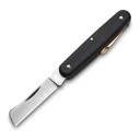 Couteau de greffage pliant avec décapant de écorce 19,5 cm Lame en acier inoxydable de 5 cm et poignée noire Couteau de jardin pour greffage 1