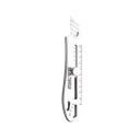 Couteau pliant multifonctionnel 15,3 cm Corps en métal Coupe Ouverture des vis et des capuchons Règle Couteau utilitaire noir Réglage précis de la lame 6