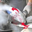 Couvercle de protection universel pour meuleuse d'angle avec aspiration de poussière Profondeur de coupe réglable Roulettes de guidage Construction 4