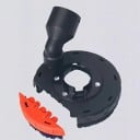 Couvercle pour meuleuse angulaire pour l'aspiration de la poussière avec un accessoire rotatif à 360° et une brosse Meulage et découpe sans poussière 2