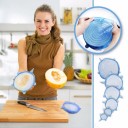 Couvercles en silicone pour aliments - 6 pcs 1