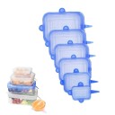 Couvercles rectangulaires en silicone pour bols 6 pcs 1