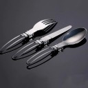 Couverts pliants en acier inoxydable - 3 pcs 4