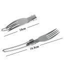 Couverts pliants en acier inoxydable - 3 pcs 6