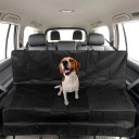 Couverture de protection imperméable pour siège arrière de voiture pour chien 130 x 150 cm Pliable lavable avec ouvertures pour ceinture et zip 2