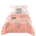 Couverture en polaire douce 100 x 150 cm Couverture rose à motif floral Couverture chaude pour canapé et voyages Couverture domestique douce 2