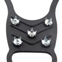 Couvre-chaussures antidérapants avec pointes en métal taille L 41–46 crampons d'hiver pour la randonnée et les déplacements en extérieur sur la glace et la neige 4