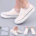 Couvre-chaussures en silicone blanc taille 34–40 contre l'eau et la saleté avec semelle antidérapante 2