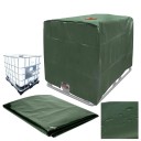 Cover for IBC Tank 1000 L Oxford Fabric Waterproof Protective Cover for Rainwater Container Dust and UV Protection Film 1