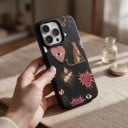 Cover til iPhone 17 Air med leopard- og hjerte-motiv PC og TPU Mat overflade med skridsikkerhed Stød- og ridsefast 12
