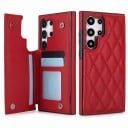 Cover til Samsung Galaxy S24 Kortlommer i bagklappen Quilted mønster PU læder materiale Mobilcover med pung 13