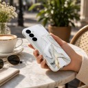 Cover til Samsung Galaxy S25 Marmor mønster Tynd og let TPU cover Vaskbar overflade Mobilcover til hverdag 2