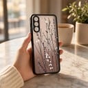 Cover til Samsung Galaxy S25 med blomsterdesign Mat bagpanel Materiale PC og TPU Beskyttelsesramme til kameraet Mobilcover med print 8
