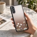 Cover til Samsung Galaxy S26 med blomsterdesign Mat bagpanel Materiale PC og TPU Beskyttelsesramme til kamera Mobilcover med tryk 20