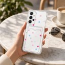 Cover til Samsung Galaxy S26+ med kortholder Fine mønstre Forstærkede hjørner Fleksibelt TPU cover Etui med lomme til mobil 17