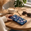 Cover til Samsung Galaxy S26+ Silikonkappe med tegnede blomster Kamera beskyttelse Mobilcover Blomster og blade 7