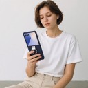 Cover til Samsung Galaxy Z Flip 3 Stødabsorberende plastcover Finger-ring ved hængslet To-delt skal Til foldetelefon til hverdag 13