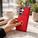 Cover voor Samsung Galaxy S25 Ultra met portemonnee en ronde vingerhouder Kunstleer Kaart- en bankbiljetvak Standfunctie 10