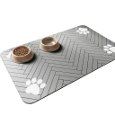 Covoraș absorbant cu bol 50x30 cm Protecție pardoseală Covoraș anti-alunecare și impermeabil pentru hrănire pentru câini și pisici. Uscare rapidă 3
