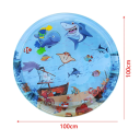 Covoraș de joacă cu apă pentru bebeluși, 100x100 cm, jucărie gonflabilă din PVC, jucărie de dezvoltare pentru bebeluși, distracție, învățare, timp 2