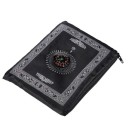 Covoraș de rugăciune portabil 100 x 60 cm Covoraș pliabil cu colțuri anti-alunecare Buzunar de călătorie cu busolă Covoraș ușor pentru rugăciune 4