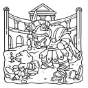 Cozy Europe Colouring Book Ring Binder 20 × 20 cm Block with Cute Animal and European Scenery Designs for Colouring 2