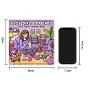 Cozy girl en vrienden kleurboeken eenvoudige tekeningen voor kinderen en volwassenen 24 pagina's 20 x 20 cm motoriek oefenen ontspanningsboek 5