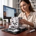 CPU-jäähdytin TEUCER UT45 TDP 130 W Alhainen profiili 45 mm Mitat 95 x 92 x 45 mm Lämpöputket ja tuuletin ITX-koteloihin ja pieniin tietokoneisiin 8
