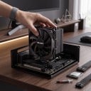 CPU-jäähdytin TEUCER UT45 TDP 130 W Alhainen profiili 45 mm Mitat 95 x 92 x 45 mm Lämpöputket ja tuuletin ITX-koteloihin ja pieniin tietokoneisiin 2