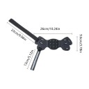 Crampones antideslizantes para el talón de botas con puntas de acero Adaptador para el talón 26 x 9,6 cm con cinta reflectante Negros 1 par para hielo 7