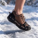 Cramponi antiderapanti pentru încălțăminte cu 24 de vârfuri din oțel inoxidabil Mărimea L EU 40,5–43 Mânșon elastic din TPE cu velcro Negru 1 pereche 7