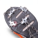 Crampons de inverno com corrente para calçado 19 pontas Tamanho M EU 35–39 Manguito elástico em TPE com correntes de aço Laranja 1 par para gelo 5