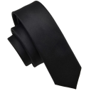 Cravata simpla neagra mata 48 x 8 cm Cravata prelegata cu inchidere cu fermoar Cravata eleganta pentru tinute formale si de lucru 2