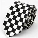 Cravată subțire colorată în carouri 145 x 5 cm Cravată elegantă unisex Cravată modernă cu model Accesoriu de modă pentru bărbați și femei pentru evenimente formale și informale 1