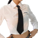 Cravate noire unisexe simple à zip 42 x 8 cm Cravate pré-nouée Cravate élégante avec fermeture à zip Mise en place rapide Cravate pour hommes et femmes 2