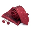 Cravate pour homme, pochette et boutons de manchette 10