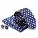 Cravate pour homme, pochette et boutons de manchette 1