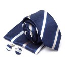 Cravate pour homme, pochette et boutons de manchette 8