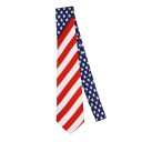 Cravate unisexe avec le drapeau américain 142 x 8 cm Cravate stylée pour hommes et femmes design USA Accessoire original pour chemise Formelle 1