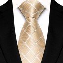 Cravatta da uomo a quadri di lusso 145 x 8 cm Cravatta elegante a fantasia Cravatta larga di qualità per eventi formali, riunioni di lavoro 9