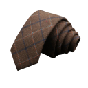 Cravatta da uomo in cotone a quadri 145 x 6 cm Cravatta a motivo moderno Accessorio elegante per uomini per eventi lavorativi e sociali Cravatta stretta elegante 4