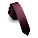 Cravatta in seta unicolore 150 x 4 cm Cravatta elegante da uomo in seta di alta qualità Design stretto Accessorio stiloso per matrimoni 12