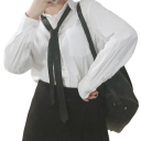 Cravatta nera satinata super sottile 146 x 3 cm Cravatta unisex elegante e stretta Cravatta stilosa per uomini e donne Accessorio formale e di moda 2