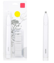 Crayon électrique avec gomme rétractable fonctionnant avec 2 piles AAA et des embouts de rechange Gomme électrique Crayon avec gomme fine et épaisse Gomme à effacer de différentes épaisseurs en forme de crayon 17,5 x 1,8 cm 7