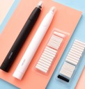 Crayon électrique avec gomme rétractable fonctionnant avec 2 piles AAA et des embouts de rechange Gomme électrique Crayon avec gomme fine et épaisse Gomme à effacer de différentes épaisseurs en forme de crayon 17,5 x 1,8 cm 4