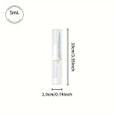 Cream or Serum Dispenser 5 ml 10 x 1.9 cm Refillable Bottle with Applicator Tip and Vacuum Base Reusable Container 5