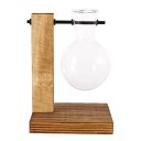 Creatieve tafelveiling op houten standaard 13,5 x 10 cm Glazen bol in de vorm van een gloeilamp Hydroponische teelt Vintage DIY decoratie 2