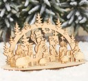 Crèche décorative en bois 1