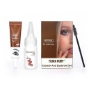 Crema colorante semipermanente para cejas Gel de larga duración para cejas Set profesional con crema colorante, pincel y tinte para teñir pestañas y cejas Tinte iluminador de cejas resistente al agua Tinte para cejas con henna 6